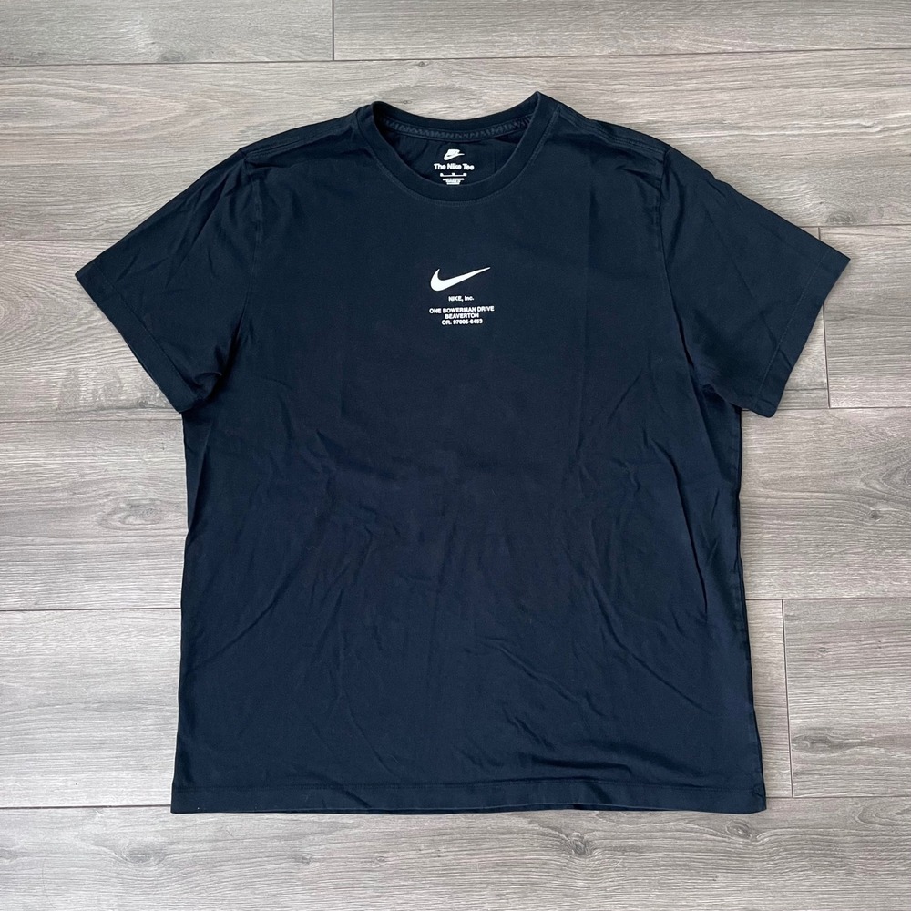 Nike Swoosh By Nike Beaverton Oregon Graphic T-Shirt Black XL